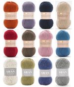 SIRDAR HAYFIELD EXTRA VALUE BONUS ARAN WITH WOOL/YARN 400G BALL- PLAIN AND TWEED