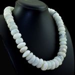 1375.00 Cts Natural Blue Flash Moonstone Round Shape Beads Necklace NK 66E92
