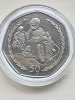 Rare (1997) TT Isles Of Man Motorcycle Racing 50p Coin In Excellent Condition