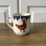 Horsforth Pottery Leeds Chicken Print Farm Animals Small Mug 3 Inches Tall