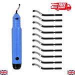 Deburring Tool Kit High-Speed Steel HSS Rotary Deburr Trimming Tool Handle