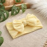 Baby Girls Yellow Bow Headband Soft Elastic Hairband Newborn Infant Toddler 1PC