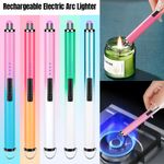 Electric Candle lighter USB Rechargeable Arc Windproof BBQ Kitchen Gas Flexible
