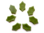 Pack of 7 Holly Leaves for glass fusing made with Bullseye 90coe glass