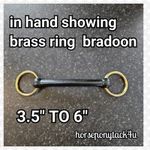 IN HAND SHOWING BIT NYLON BRADOON WITH BRASS OR SILVER  RING SIZES 3.5 / 6 INCH 