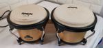 NINO Wood Bongos Musical Percussion NINO3NT-BK Natural Black Hardware Drums