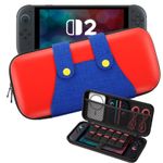 Travel Case for Nintendo Switch 2 & Accessories Protective Hard Shell Mario