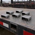 6 Pieces Weldable Stake Pocket Powder-Coated Holder Sturdy for Cargo Hauling