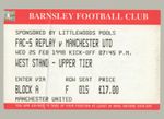 Barnsley v Manchester United 1997-1998 FA Cup Ticket 25/02/1998