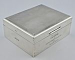 A FINE VINTAGE STERLING SILVER "GARRARD & Co" CIGARETTE JEWELLERY BOX 307grams