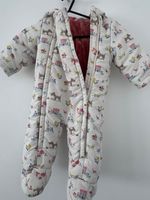 John Lewis Baby Girls Pramsuit Snowsuit 6-9 Months Hooded Fleece Lined Winter 