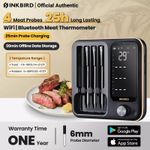 INKBIRD WiFi Meat Thermometer INT-14-BW 4 Wireless Probes LCD Display BBQ Grill