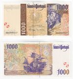 PORTUGAL 1000 Escudos Banknote (1998) P.188c - UNC