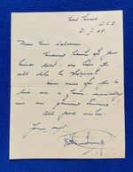 Peter Cushing Signed  Handwritten  Letter 21-I1- 49