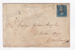 1849 QV FINE 2d BLUE STAMP PLATE3 ON CORSTORPHINE COVER TO EDINBURGH
