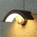 18W Outdoor Modern Curve Wall Light IP54 LED Security Mounted with PIR Sensor