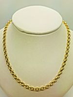 9ct Yellow Gold Round Belcher Chain - 4.0mm - 26" - CHEAPEST ON EBAY
