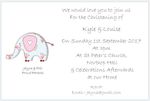 10 Handmade Christening Invites - Elephant Design for Boys and Girls