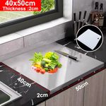 Stainless Steel Cutting Chopping Board Dough Board Meat Bread Kitchen Worktop