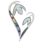 Snowdrop Flower Brooch Mother of Pearl Birthday Mothers Day Valentine Gift Girls