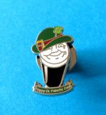 Small Happy St Patricks Day Guinness Pint Pin Badge. Unused. Enamel. Patrick's