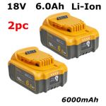 2 x 18V 6.0Ah Battery for DEWALT DCB184 DCB182 DCB183 DCB180 DCB200 DCB205