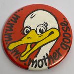 Vintage Mother Goose Pin Badge 1980s Pantomime Panto Theatre Memorabilia UK