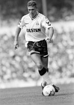 Paul Gascoigne of Tottenham Hotspur at the Barclays League Divisio- Old Photo