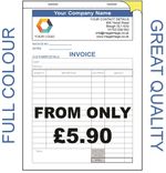 PERSONALISED DUPLICATE INVOICE BOOK A5 NCR PAD PRINT, RECEIPT ESTIMATE BOOKS