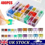 400X Standard Auto Car Blade Fuses Box Assorted Car Van Bike Fuse Set 2A-40A