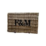 GENUINE Fortnum and Mason F&M Picnic Storage Wicker Hamper Basket 51cmx34cmx24cm