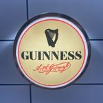 Brand New Round Cream Retro Guinness Beer Badge! Frog Eye Lens. 1978 Guinness