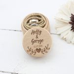 Personalised Wedding Ring Box, Ring Bearer Box Gift, Proposal Ring Box 9 Designs