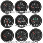 ANY 3 GAUGE OFFER Black Face Boost Psi Bar Oil Pressure Oil Water Temp Volt Rev 