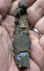 1767 1 Duit Netherlands Dutch Colonial East India Company Coin Shipwreck Clump