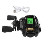 Rechargeable Fishing Reel with 7 2 1 Gear Ratio and Fish Bite Alarm Function