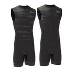 Sikma Men’s Sublimated Cycling Skinsuit Gel Padded Triathlon One Piece Suit
