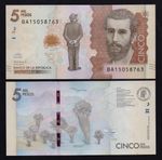 COLOMBIA: B994h P#459h 5,000 Colombia Pesos 26.07.2022 Uncirculated Banknote.
