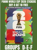 PANINI WORLD CUP 2026 STICKERS - GROUP D/E/F