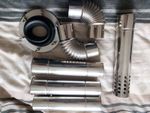 Flue Exit Kit Lightweight 60mm Stainless Steel With Damper And Arrestor