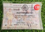 Match Ticket Manchester City V Manchester United  1990/91 Large Colourful Ticket