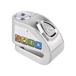 Kovix KD6 Alarmed Motorcycle 6mm Brake Disc Lock - Brushed Metal