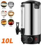 10L Stainless Steel Tea Urn Commercial Electric Catering Hot Water Boiler UK