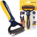 Dog Undercoat Rake Grooming Tool, Dog Brush, 2 Sided Undercoat Rake