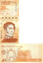 Venezuela 20 bolívares 2021 P-117 UNC