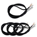 4 Pcs Digital Stainless Steel Temperature Sensor, Waterproof Temperature Sensor
