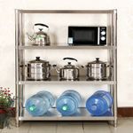 4 Tier Commercial Kitchen Shelf Stainless Steel Storage Rack Shelving Unit 180cm