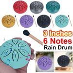 3Inch 6Tone Steel Tongue Drum Instrument for Meditation Decompression Music Gift