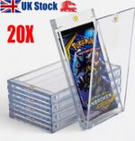 20X Booster Pack Acrylic Display Case UV Protector One-Touch Magnetic Display UK