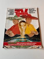 Vintage Tv Times Mexico 86 with The Pull Out Chart Superb Condition Very Rare